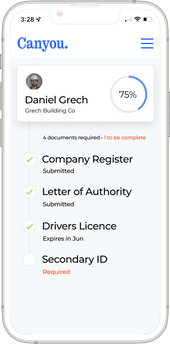 Licence certification dashboard