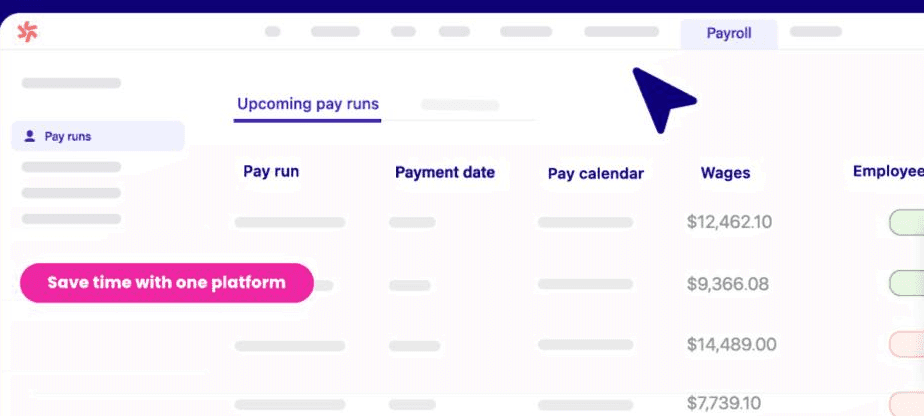 Deputy’s upcoming pay runs, showing wages ready for payroll