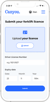 Digital licence submission